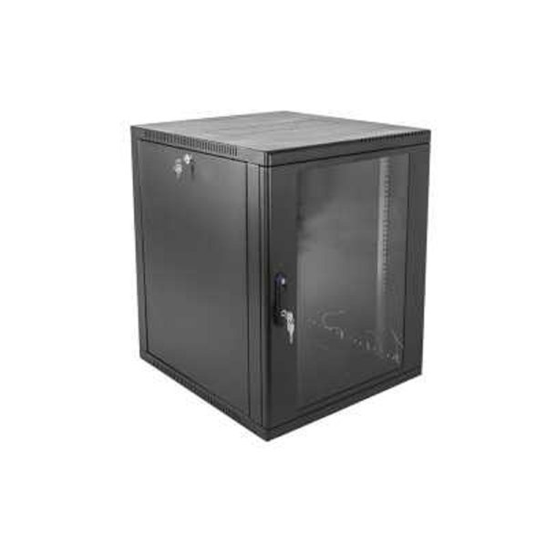 ЦМО Шкаф телекоммуникационный настенный сварной 12U (600 x 500) съёмные стенки, дверь стекло, чёрный, ШРН-12.500-9005