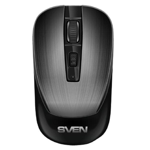 Беспроводная мышь Sven RX-380W серый металлик (2,4 GHz, 3+1кл. 800-1600DPI, блист.)
