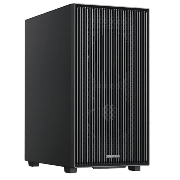 XASTRA Корпус A307M 2BK SI Black mATX/Mesh/Metal left panel / 2x120mm PWM FC black fans/ A307M-2FC12BK-SI