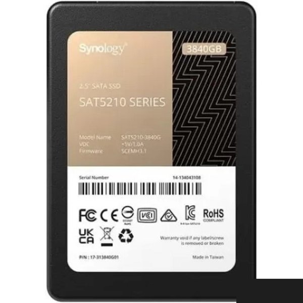 Synology SAT5210-3840G SSD жесткий диск SATA 2.5" 3.84TB 6GB/S