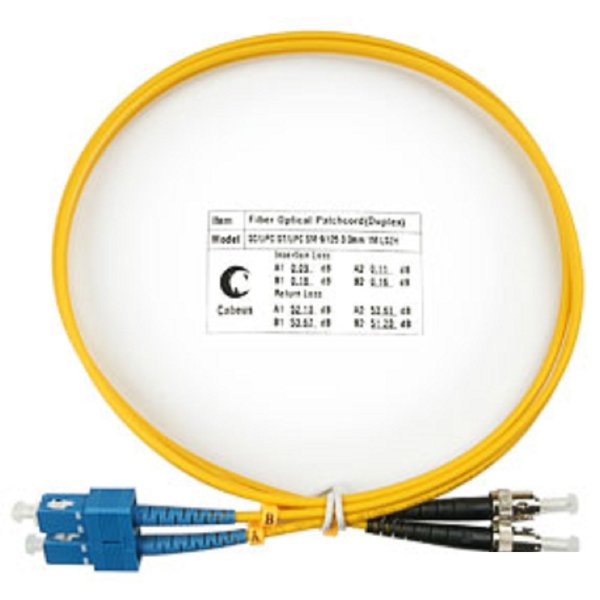 Cabeus FOP(d)-9-SC-ST-1,5m Шнур оптический duplex SC-ST 9/125 sm 1,5м LSZH