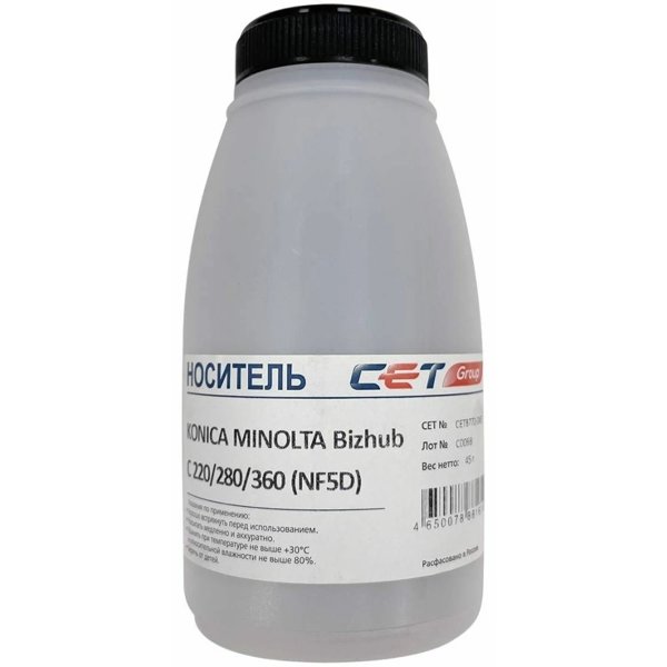 Носитель (девелопер) NF5/6/7/8 TN-321/322/324/711K/712 для KONICA MINOLTA Bizhub C220/280/360 (CET), 45г/бут, CET8772-045, TN-321/322/324/711K/712