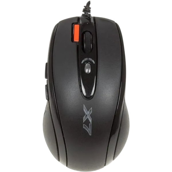 A-4Tech Мышь X(7)-710BK (черный) USB, 2000dpi, встр. память 16Кб, 1000ГЦ, 7 кнопок. [94397]