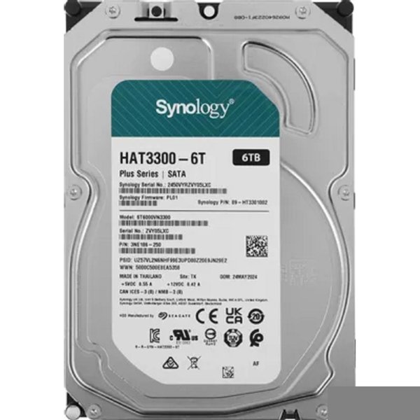 Synology HAT3300-6T HDD SATA 3,5", 6Tb, 5400 rpm, 256Mb, 6 Гбит/с