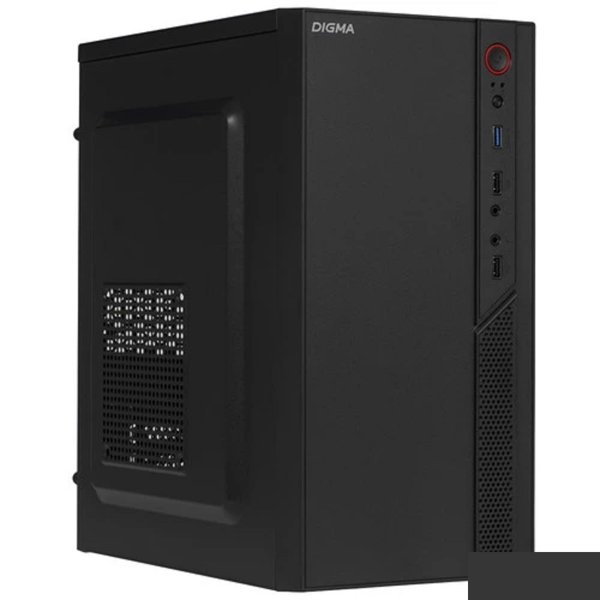 Корпус Digma DCC-MN306 черный без БП mATX 1x80mm 1x92mm 2x120mm 2xUSB2.0 1xUSB3.0 audio