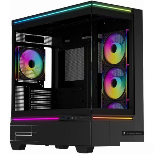Thermalright Корпус M10 Black FAN4-M / TG / 4x120mm ARGB PWM Fans / USB TYPE-C / mATX  / TRTLM10BF4M