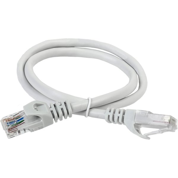 ITK RJ45(m) - RJ45(m) Cat. 6A U/UTP PVC 1м серый