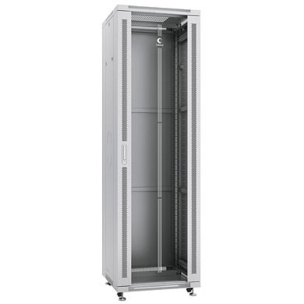 Cabeus SH-05C-42U60/100 Шкаф монтажный телекоммуникационный 19" напольный для распределительного и серверного оборудования 42U 600x1000x2055mm (ШхГхВ) передняя стеклянная и задняя сплошная металлическ