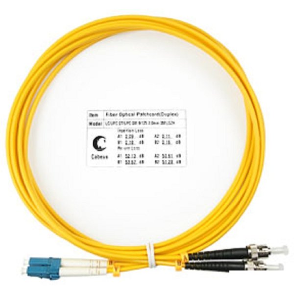 Cabeus FOP(d)-9-LC-ST-3m Шнур оптический duplex LC-ST 9/125 sm 3м LSZH