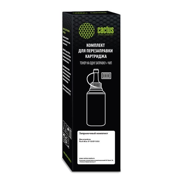 Тонер Cactus CS-RK-SP150HE черный флакон 80гр. (в компл.:чип) для принтера Ricoh Aficio SP 150/SP 150SU