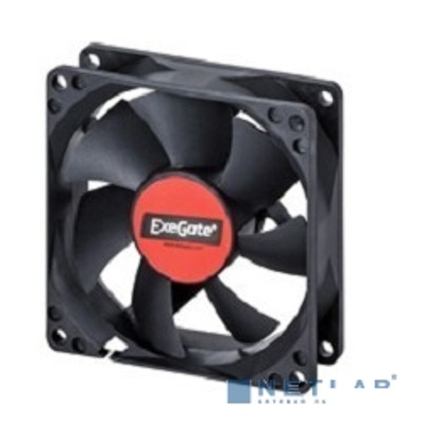 Exegate EX288999RUS Вентилятор 220В ExeGate EX08038BAL (80x80x38 мм, 2-Ball (двойной шарикоподшипник), подводящий провод 30 см, 2500RPM, 37dBA)
