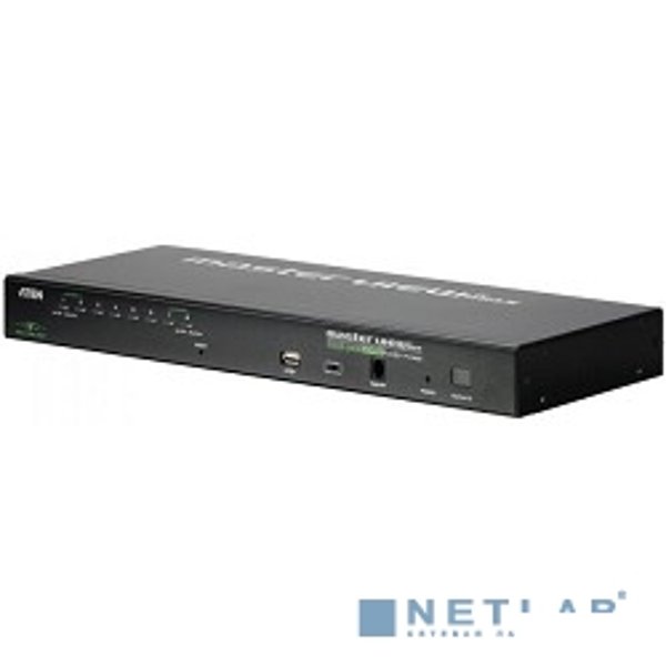 ATEN CS1708i-D(F)(E)(-AT-Gi) Переключатель, электрон., KVM, 1 local user PS2/USB+VGA+1 IP user => 8 cpu PS2/USB+VGA, со шнурами PS/2 1.8м/USB 1.8м., 1600x1200 удал.конс/2048x1536 локал.конс, 1U 19"