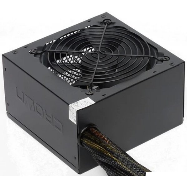 CROWN Блок питания CM-PS500W PRO (ATX, 500W, 80 PLUS SILVER 89%, APFC 20+4in 500mm, длина корпуса 140мм, FAN120, SATA*6, PATA*6, 4+4pin, 6+2pin PCI-E*4, кабель 1.2v, картонная упаковка)