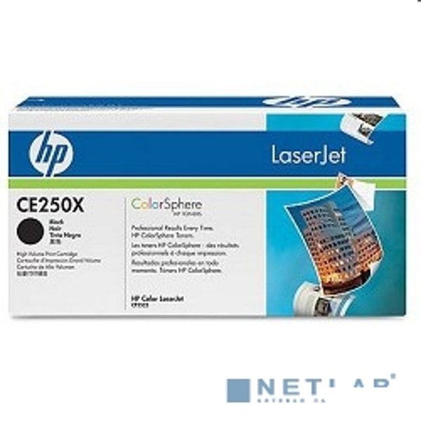 HP CE250X Картридж ,Black{CLJ CM3530/CP3525, Black, (10500стр.)}