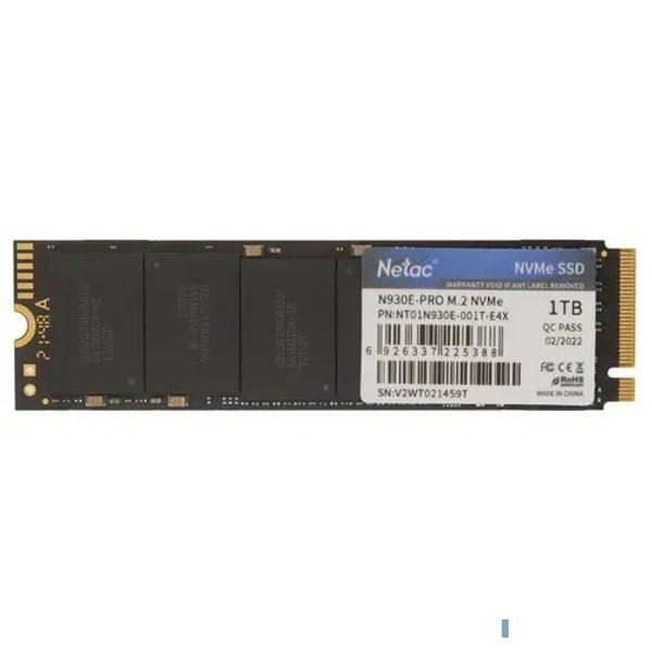 Твердотельный накопитель Netac N930E Pro PCIe 3 x4 M.2 2280 NVMe 3D NAND SSD 1TB, NT01N930E-001T-E4X