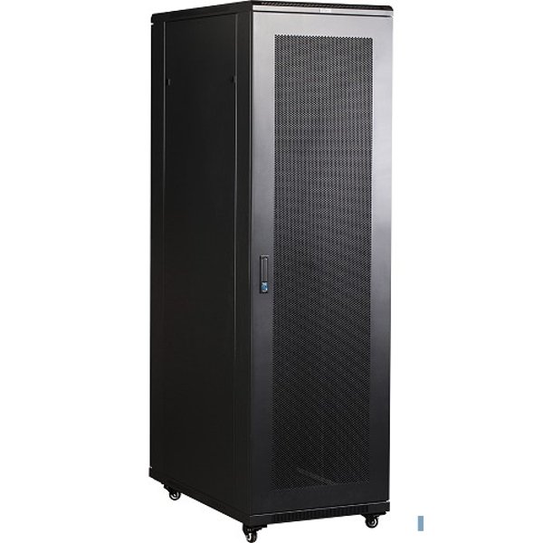 Шкаф коммутационный Lanmaster Business (TWT-CBB-27U-6X8-G1) напольный 27U 600x800мм пер.дв.стекл задн.дв.спл.стал.лист 2-хст. 2 бок.пан. 800кг черный IP20