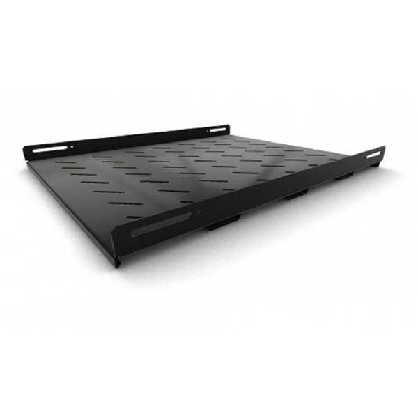 Hyperline TSH3H-650-RAL9004 Полка стационарная усиленная, глубина 650 мм, с боковым креплением, нагрузка до 100 кг, для шкафов серии TTB, TTR, TTC2, 485х650мм (ШхГ), цвет черный (RAL 9004)