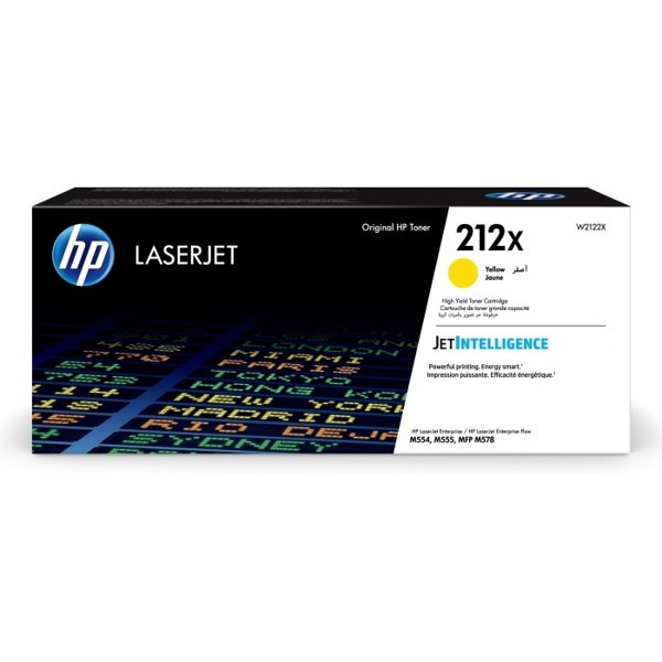 Картридж лазерный HP 212X W2122X желтый для HP CLJ Enterprise M554/M555
