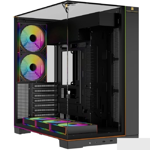 Thermalright Корпус TR-A70 ARGB FAN5-M / Black / TG / 5 x120mm ARGB PWM Fans / ARGB Strip / USB TYPE-C / ATX / TRA70AF5MB