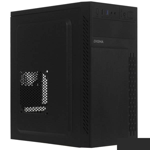 Корпус Digma DCC-MN301 черный без БП mATX 1x80mm 2x120mm 1xUSB2.0 1xUSB3.0 audio