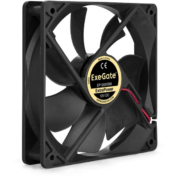 Exegate EX283395RUS Вентилятор ExeGate ExtraPower EP12025SM, 120x120x25 мм, Sleeve bearing (подшипник скольжения), Molex, 1800RPM, 25dBA