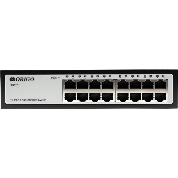ORIGO OS1216/A1A Неуправляемый коммутатор 16x100Base-TX, корпус металл
