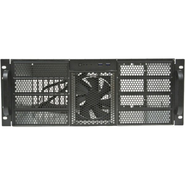 Procase RE411-D8H5-FS-65 Корпус 4U server case,8x5.25+5HDD,черный, без блока питания 2U,глубина 650мм,MB EEATX 13.68"x13",панель вентиляторов 3х120