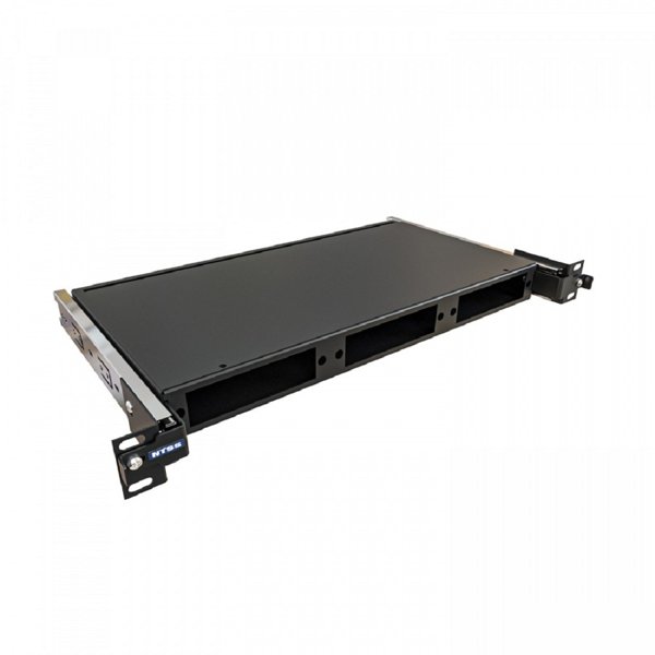NTSS Кросс NTSS оптический выдвижной 19'' укомплектованный 1U, 16 портов FC/APC, 9/125 мкм (планки, сплайс-кассета, пигтейлы, КДЗС, адаптеры) черный RAL 9005 NTSS-RsFOB-1U-16-FC/A-9-SP1.5G2AY-BL
