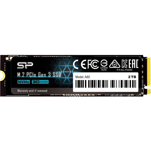 Silicon Power SSD 2TB P34A60, M.2 2280, PCI-E 3x4 [R/W - 2200/1600 MB/s] (SP002TBP34A60M28)