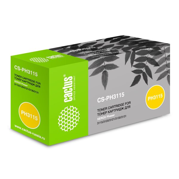 Тонер Картридж Cactus CS-PH3115 109R00725 черный для Xerox Ph3115/3120/3121/3130/3131/3132 (3000стр.