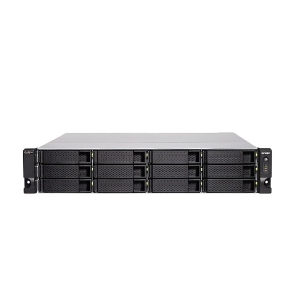 QNAP TS-h1886XU-RP-R2-D1622-32G Сетевой RAID-накопитель QuTS hero, 12 отсеков 3,5"/2,5", 6 отсеков 2,5", 4 порта 2,5 GbE RJ-45, 2 порта 10 GbE SFP+, стоечное исполнение, 2 блока питания.
