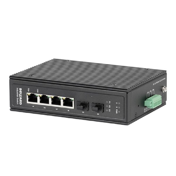 BEWARD STP-0402 Неуправляемый, 4 порта 10/100/1000 Мбит/c TP + 2 порта SFP 1000 Мбит/с, промышленное исполнение