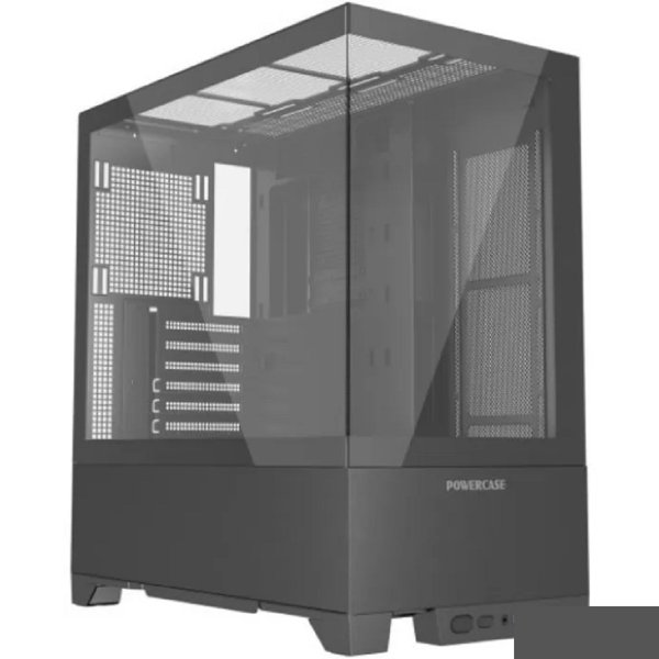 Powercase Vision Black V2, Tempered Glass, чёрный, ATX (CVBAV2-L0)