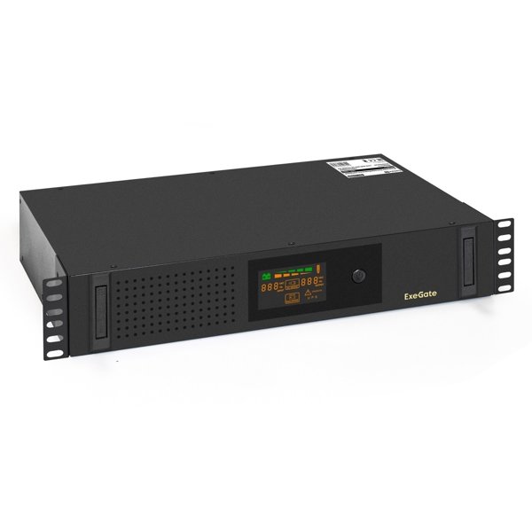 Exegate EX293850RUS ИБП ExeGate ServerRM UNL-1000.LCD.AVR.2SH.3C13.USB.2U <1000VA/650W, Color LCD, AVR, 2*Schuko+3*C13, USB, 2U, установка в стойку, Black>