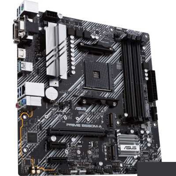 ASUS PRIME B550M-A (Socket AM4, mATX, 4xDDR4(128GB), VGA/DVI-D/HDMI 2.1, 1xPCIe 4.0x16/2xPCIe 3.0, 1xLAN, 4xSATA 6Gb/s, 2xM.2, 6xUSB 3.2, 1xPS/2)