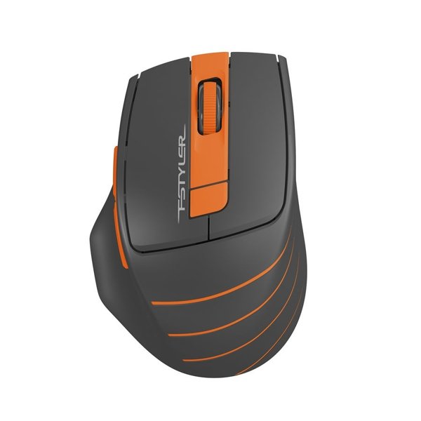 Мышь A4Tech Fstyler FG30S серый/оранжевый оптическая (2000dpi) silent беспроводная USB (6but)