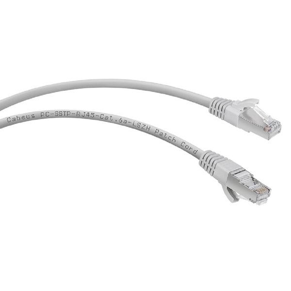Cabeus PC-SSTP-RJ45-Cat.6a-3m-LSZH Патч-корд S/FTP, категория 6а (10G), 2xRJ45/8p8c, экранированный, серый, LSZH, 3м