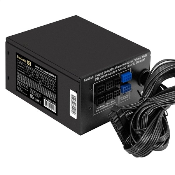 Exegate EX259613RUS Блок питания 850W Exegate 850PPX RTL, ATX, black, APFC, 14cm, 24p+2*(4+4)p, PCI-E,4*IDE,5*SATA,FDD
