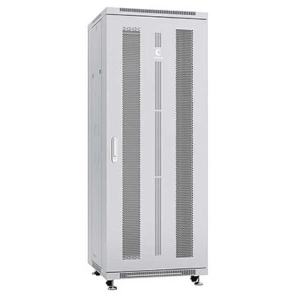 Cabeus ND-05C-32U60/60 Шкаф монтажный телекоммуникационный 19" напольный для распределительного и серверного оборудования 32U 600x600x1610mm (ШхГхВ) передняя и задняя перфорированные двери, ручка с за