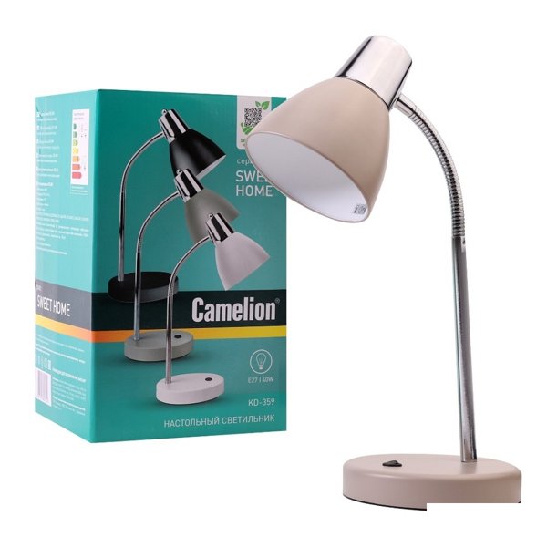 Camelion KD-359 C26 тауп (Светильник настольный,230V 40W E27)