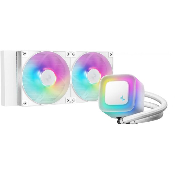 СЖО Deepcool LE240 V2 Soc-AM5/AM4/1200/1700/1851 белый 4-pin 28.2-31.6dB Al 220W 1359gr Ret (R-LE240-WHAMMN-G-2)