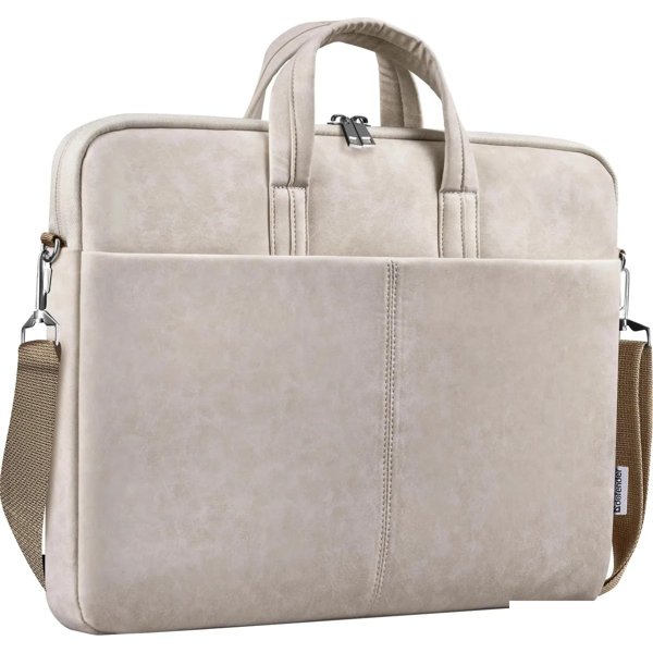 Defender Сумка для ноутбука Solid  15.6" PU кожа, бежевый, карман (26126)