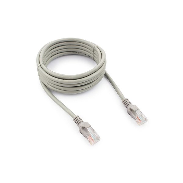 Cablexpert Патч-корд UTP PP12-3M кат.5, 3м, литой, многожильный (серый)