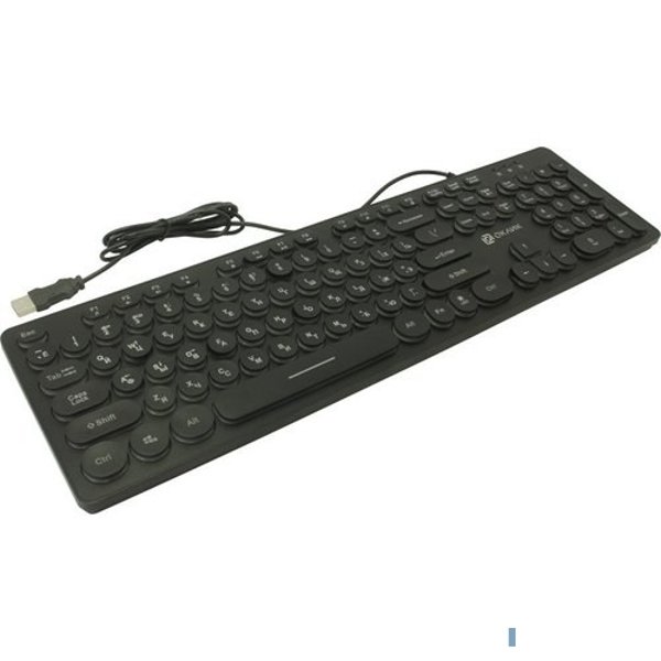 Клавиатура Oklick 420MRL черный USB slim Multimedia LED [1091226]