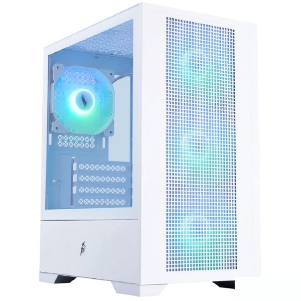 1STPLAYER Go2 ARGB White / mATX / 4x120mm ARGB fans / Go2-WH-4F7-W