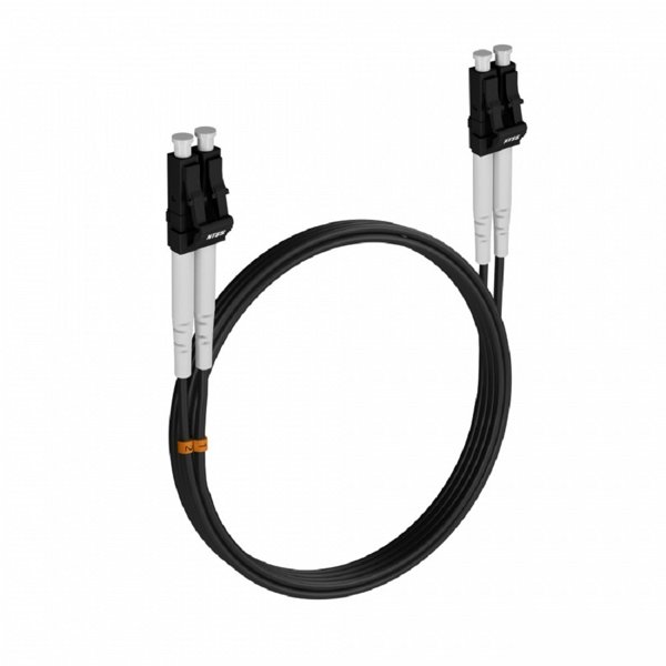 Шнур оптический NTSS dpc LC/UPC-LC/UPC 9/125 3.0мм 5м черный LSZH (патч-корд)