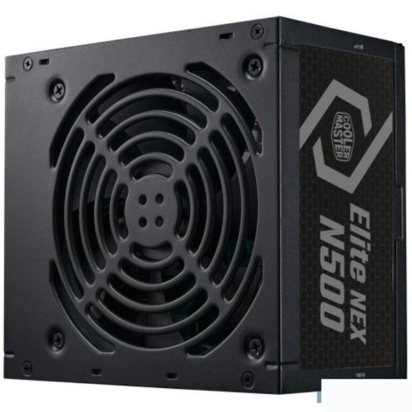 Блок питания 500 Ватт/ Power Supply Cooler Master Elite NEX N500, 500W, ATX, 120mm, 5xSATA, 2xPCI-E(6+2), 3xMolex, APFC, EU Cable (MPW-5001-ACBN-BEU)