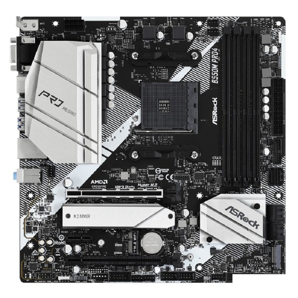 Asrock B550M PRO4 RTL {Soc-AM4 AMD B550 4xDDR4 mATX AC`97 8ch(7.1) GbLAN RAID+VGA+HDMI+DP}