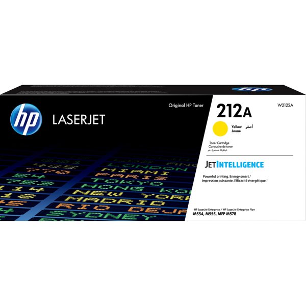 Картридж лазерный HP 212A W2122A желтый для HP CLJ Enterprise M554/M555