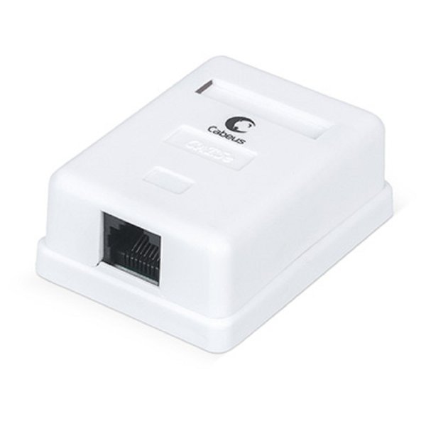 Cabeus WS-8P8C-Cat.5e-1 Розетка компьютерная RJ-45, категория 5e, одинарная, внешняя, Dual IDC